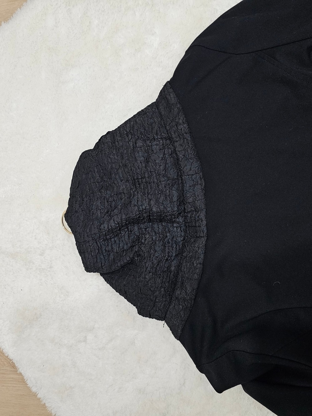 Hammock & Vine Textured Black Cowl Neck Jacket 18 Avant Garde ArtToWear Minimal - Picture 14 of 16